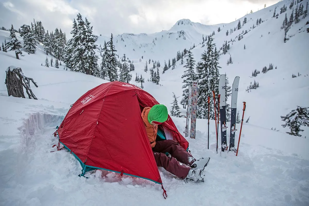 Mountain Hardwear Trango 2 four season tent setup